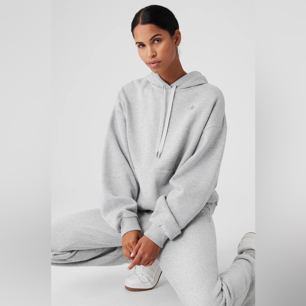 ALO Yoga Light Gray Oversized Hoodie